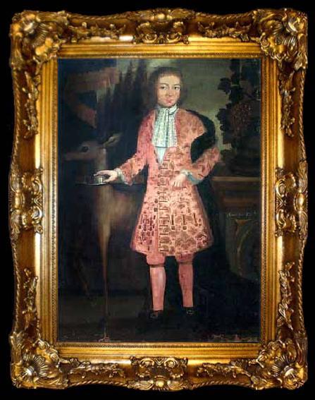 framed  Kuhn Justus Engelhardt Portrait of Charles Carroll Annapolis, ta009-2